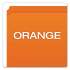 Pendaflex Double-Ply Reinforced Top Tab Colored File Folders, Straight Tab, Letter Size, Orange, 100/Box (R152ORA)