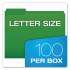 Pendaflex Double-Ply Reinforced Top Tab Colored File Folders, 1/3-Cut Tabs, Letter Size, Assorted, 100/Box (R15213ASST)