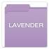 Pendaflex Double-Ply Reinforced Top Tab Colored File Folders, 1/3-Cut Tabs, Letter Size, Lavender, 100/Box (R15213LAV)