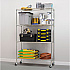 NSF Certified 4-Shelf Wire Shelving Kit with Casters, 48w x 18d x 72h, Silver (SW604818SR)