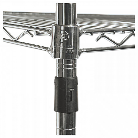 NSF Certified 4-Shelf Wire Shelving Kit with Casters, 48w x 18d x 72h, Silver (SW604818SR)
