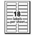 Avery Extra-Large TrueBlock File Folder Labels with Sure Feed Technology, 0.94 x 3.44, White, 18/Sheet, 25 Sheets/Pack (5027)
