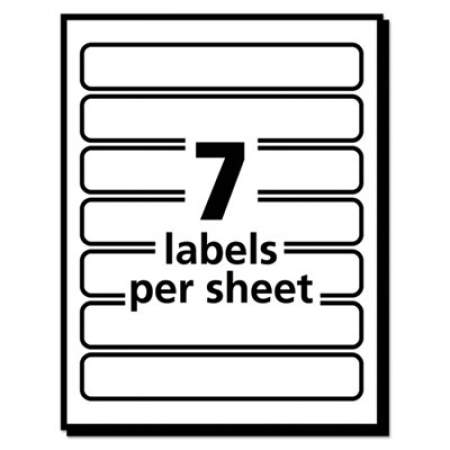 Avery Removable File Folder Labels with Sure Feed Technology, 0.66 x 3.44, White, 7/Sheet, 36 Sheets/Pack (5230)