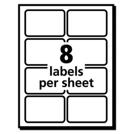 Avery EcoFriendly Adhesive Name Badge Labels, 3.38 x 2.33, White, 80/Pack (48395)