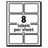 Avery EcoFriendly Adhesive Name Badge Labels, 3.38 x 2.33, White, 160/Box (42395)