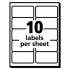 Avery EcoFriendly Mailing Labels, Inkjet/Laser Printers, 2 x 4, White, 10/Sheet, 100 Sheets/Pack (48163)