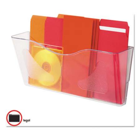 deflecto Euro-Style DocuPocket Landscape Wall File, Large/Tabloid, 15 x 6 5/8 x 4, Clear (63101)