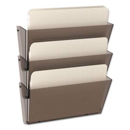 deflecto Unbreakable DocuPocket 3-Pocket Wall File, Letter, 14 1/2 x 3 x 6 1/2, Clear (63601RT)