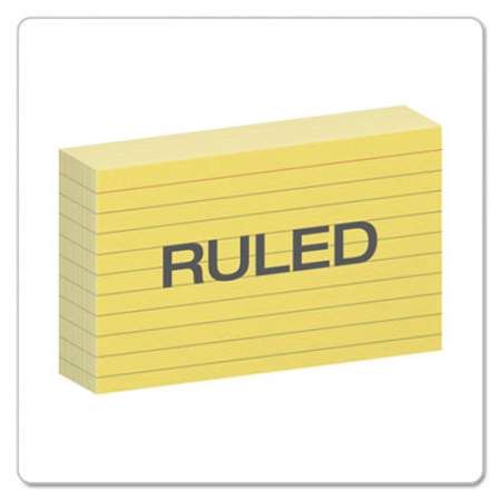 Oxford Ruled Index Cards, 3 x 5, Canary, 100/Pack (7321CAN)