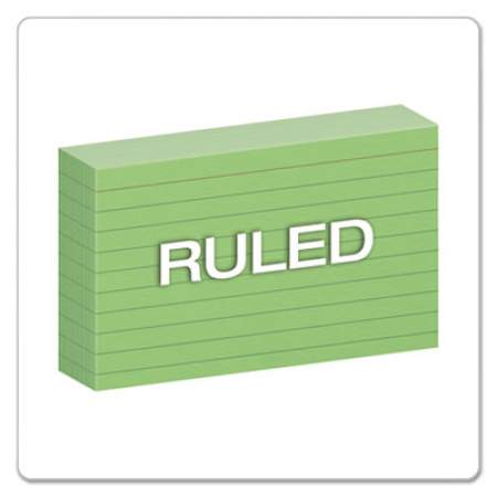 Oxford Ruled Index Cards, 3 x 5, Green, 100/Pack (7321GRE)