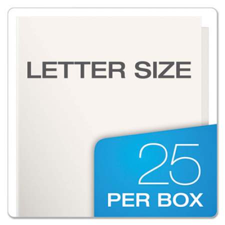 Oxford High Gloss Laminated Paperboard Folder, 100-Sheet Capacity, 11 x 8.5, White, 25/Box (51704)