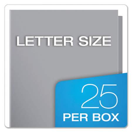 Oxford High Gloss Laminated Paperboard Folder, 100-Sheet Capacity, 11 x 8.5, Gray, 25/Box (51705)