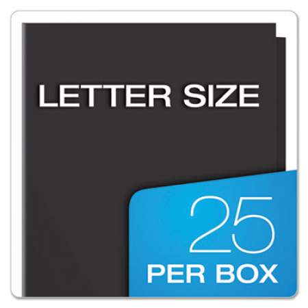 Oxford High Gloss Laminated Paperboard Folder, 100-Sheet Capacity, 11 x 8.5, Black, 25/Box (51706)