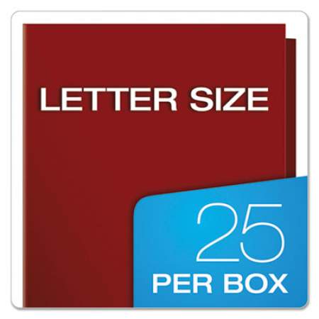 Oxford High Gloss Laminated Paperboard Folder, 100-Sheet Capacity, 11 x 8.5, Crimson, 25/Box (51718)