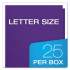 Oxford High Gloss Laminated Paperboard Folder, 100-Sheet Capacity, 11 x 8.5, Purple, 25/Box (51726)