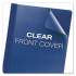 Oxford Clear Front Premium Report Cover, Three-Prong Fastener, 0.5" Capcity, 8.5 x 11, Clear/Blue, 25/Box (58801)