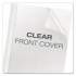 Oxford Clear Front Premium Cover, Three-Prong Fasteners, 0.5" Capacity, 8.5 x 11, Clear/White, 25/Box (58804)