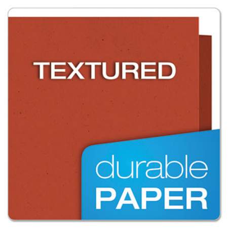 Earthwise by Oxford 100% Recycled Paper Twin-Pocket Portfolio, 100-Sheet Capacity, 11 x 8.5, Red, 25/Box (78511)