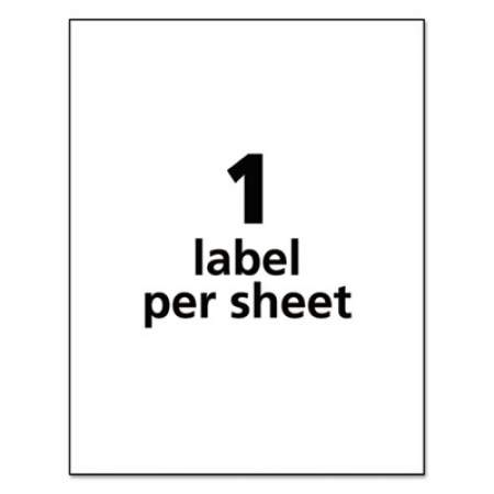 Avery Durable Permanent ID Labels with TrueBlock Technology, Laser Printers, 8.5 x 11, White, 50/Pack (6575)