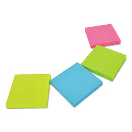 Universal Self-Stick Note Pads, 3 x 3, Assorted Neon Colors, 100-Sheet, 12/Pack (35612)