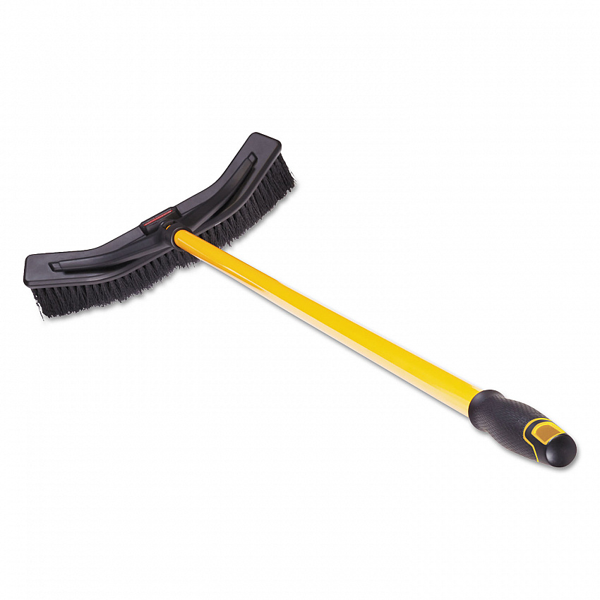 Maximizer Push-to-Center Broom, 18 x 58.13, Polyproylene Bristles, Steel Handle, Yellow/Black (2018727)