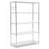 Alera 5-Shelf Wire Shelving Kit with Casters and Shelf Liners, 48w x 18d x 72h, Silver (SW654818SR)