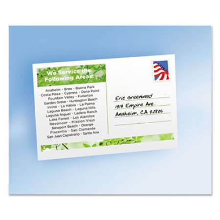 Avery Printable Postcards, Inkjet, 65 lb, 4.25 x 5.5, Textured Matte White, 120 Cards, 4 Cards/Sheet, 30 Sheets/Box (3380)