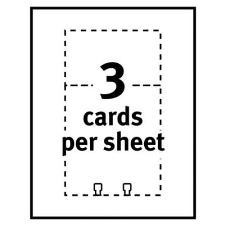 Avery Large Rotary Cards, Laser/Inkjet, 3 x 5, White, 3 Cards/Sheet, 150 Cards/Box (5386)