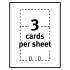 Avery Large Rotary Cards, Laser/Inkjet, 3 x 5, White, 3 Cards/Sheet, 150 Cards/Box (5386)