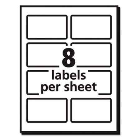 Avery Vibrant Laser Color-Print Labels w/ Sure Feed, 2 x 3 3/4, White, 200/PK (6873)