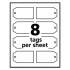 Avery Printable Rectangular Tags with Strings, 2 x 3 1/2, Matte White, 96/Pack (22802)