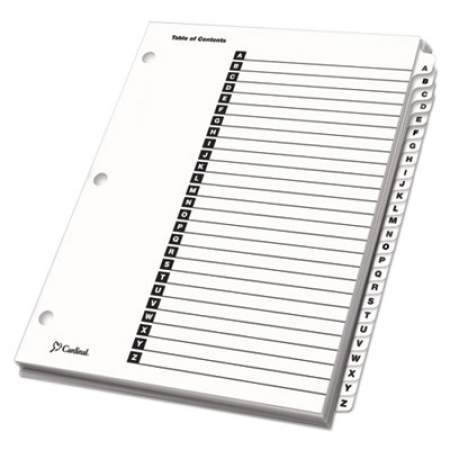 Cardinal OneStep Printable Table of Contents and Dividers, 26-Tab, A to Z, 11 x 8.5, White, 1 Set (60213)