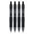 Pilot G2 Mini Gel Pen, Retractable, Fine 0.7 mm, Black Ink, Black Barrel, 4/Pack (31734)