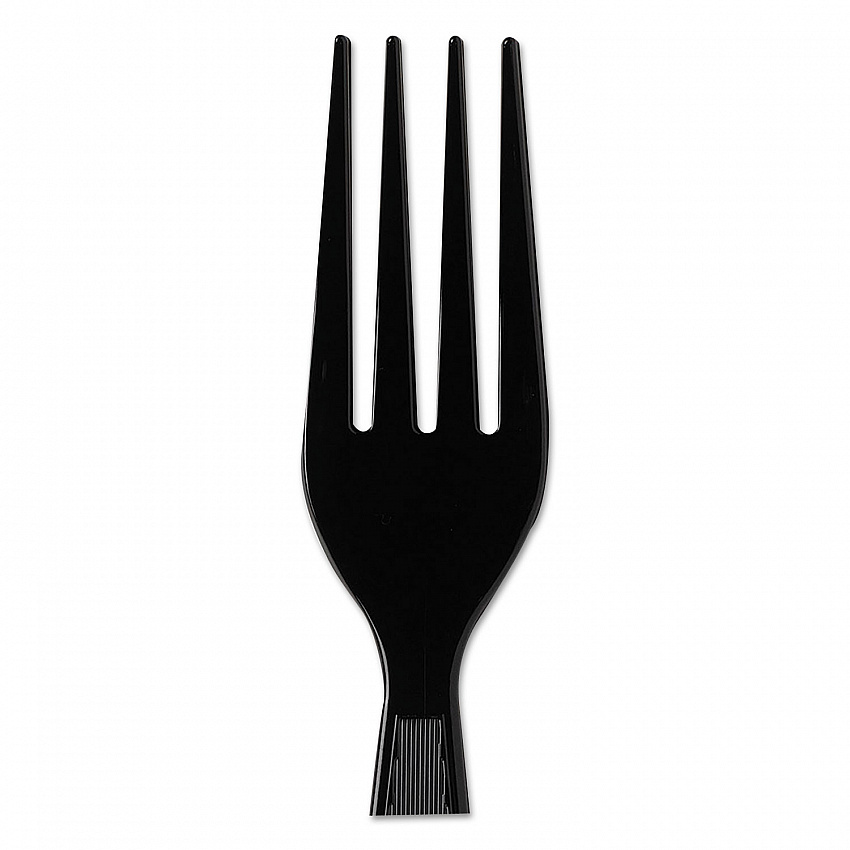 Plastic Cutlery, Heavyweight Fork, Black, 1,000/Carton (FH517)