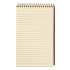Ampad Gold Fibre Retro Wirebound Writing Pads, Medium/College Rule, Red Cover, 80 Antique Ivory 5 x 8 Sheets (20007)