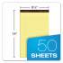 Ampad Gold Fibre Quality Writing Pads, Wide/Legal Rule, 50 Canary-Yellow 8.5 x 14 Sheets, Dozen (20030)