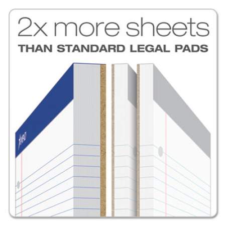 Ampad Double Sheet Pads, Wide/Legal Rule, 100 White 8.5 x 11.75 Sheets (20244)