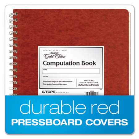 Ampad Computation Book, Quadrille Rule, Brown Cover, 11.75 x 9.25, 76 Sheets (22157)