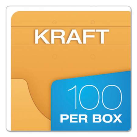 Pendaflex Expandable Kraft Retention Jackets, Straight Tab, Letter/Legal Size, Brown, 100/Box (J044)