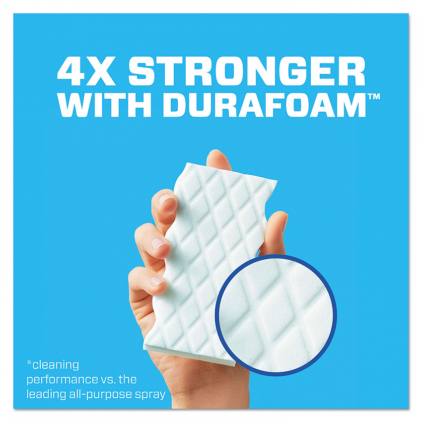 Magic Eraser Extra Durable, 4.6 x 2.4, 0.7" Thick, White, 4/Box (82038)