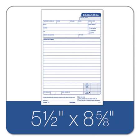 TOPS Snap-Off Job Work Order Form, Three-Part Carbonless, 5.66 x 8.63, 1/Page, 50 Forms (3868)