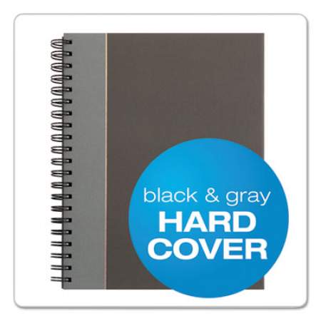 TOPS Royale Wirebound Business Notebooks, 1 Subject, Medium/College Rule, Black/Gray Cover, 10.5 x 8, 96 Sheets (25331)