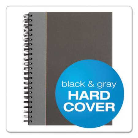TOPS Royale Wirebound Business Notebooks, 1 Subject, Medium/College Rule, Black/Gray Cover, 11.75 x 8.25, 96 Sheets (25332)