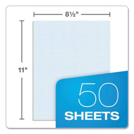 TOPS Quadrille Pads, Quadrille Rule (10 sq/in), 50 White 8.5 x 11 Sheets (33101)