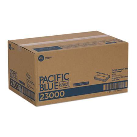 Georgia Pacific Professional Pacific Blue Select C-Fold Paper Towels, 10 1/10 x 13 1/5,White,120/PK,12 PK/Ct (23000)