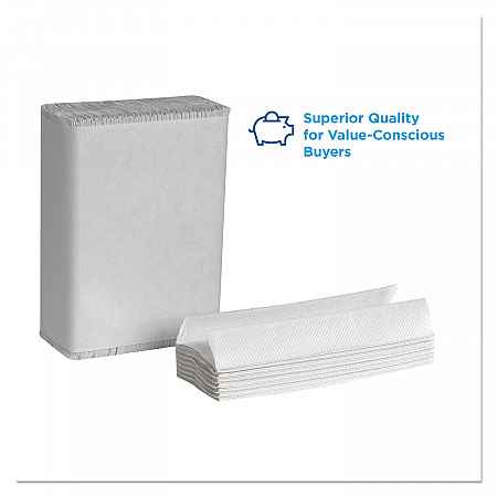 Pacific Blue Select C-Fold Paper Towel, 1-Ply, 10.1 x 10.1, White, 200/Pack, 12 Packs/Carton (20241)