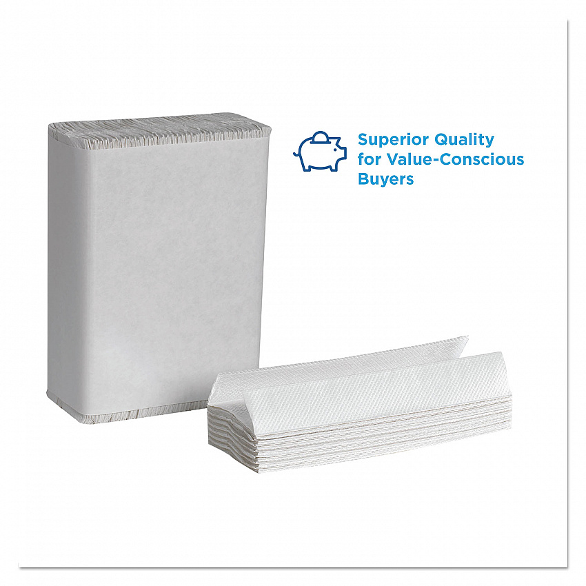 Pacific Blue Select C-Fold Paper Towel, 1-Ply, 10.1 x 10.1, White, 200/Pack, 12 Packs/Carton (20241)
