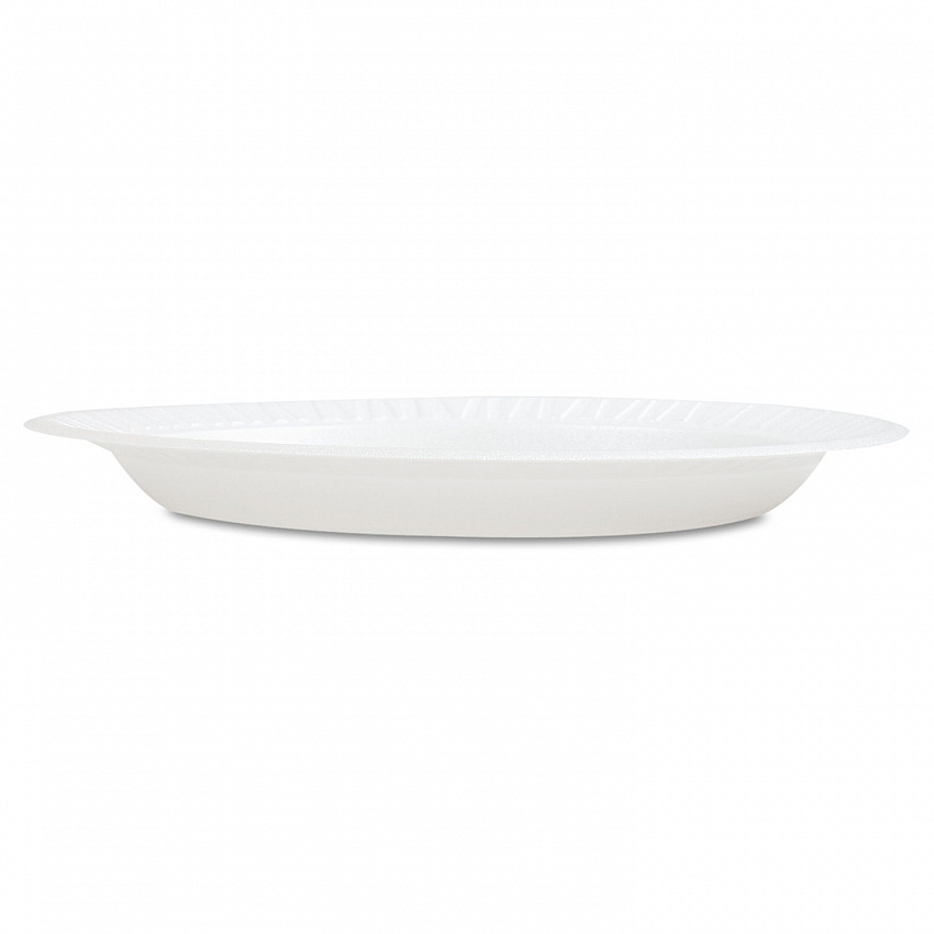 Concorde Foam Plate, 9" dia, White, 125/Pack, 4 Packs/Carton (9PWCR)