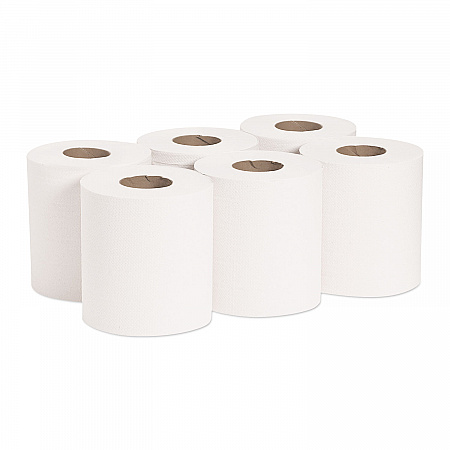 Pacific Blue Select 2-Ply Center-Pull Perf Wipers, 2-Ply, 8.25 x 12, White, 520/Roll, 6 Rolls/Carton (44000)