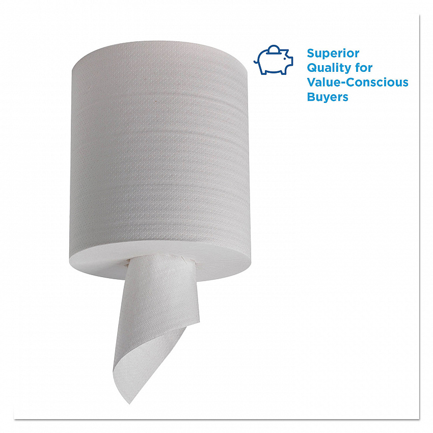 Pacific Blue Select 2-Ply Center-Pull Perf Wipers, 2-Ply, 8.25 x 12, White, 520/Roll, 6 Rolls/Carton (44000)